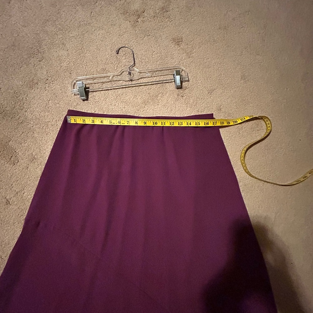 Eileen Fisher Purple Midi Asymmetrical A-Line Skirt - Picture 5 of 7